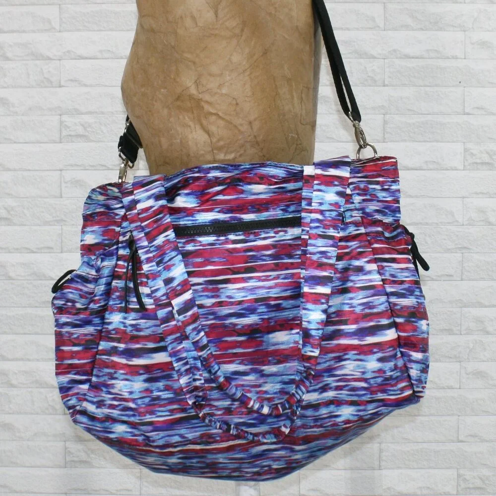 TEK GEAR Bag Workout Gym Duffle Tote Crossbody Multiple Pockets Oversized Blue